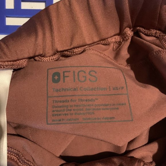 FIGS Scrub‎ Pants Women's XS Pink Stretch Logo Drawstring Pockets Nurse Dr. 7875 - Picture 10 of 11